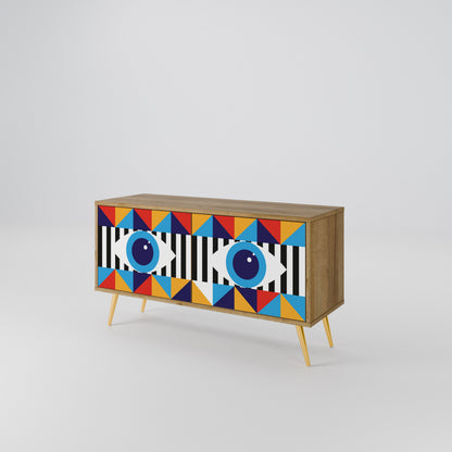 ABSTRACTION AND GEOMETRY Kompaktní dvoudveřový TV stolek