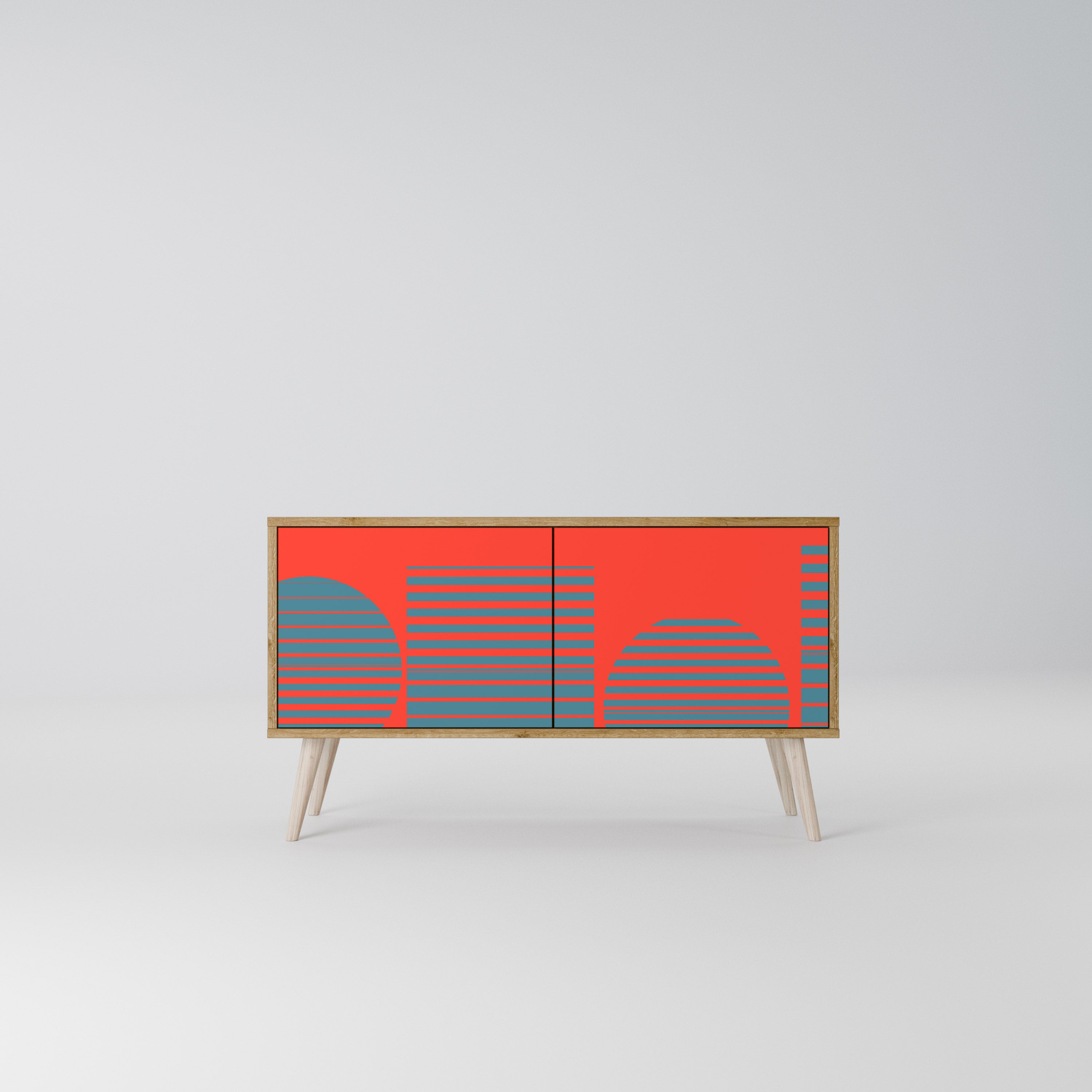 RISING GEOMETRY STARS Kompaktní dvoudveřový TV stolek