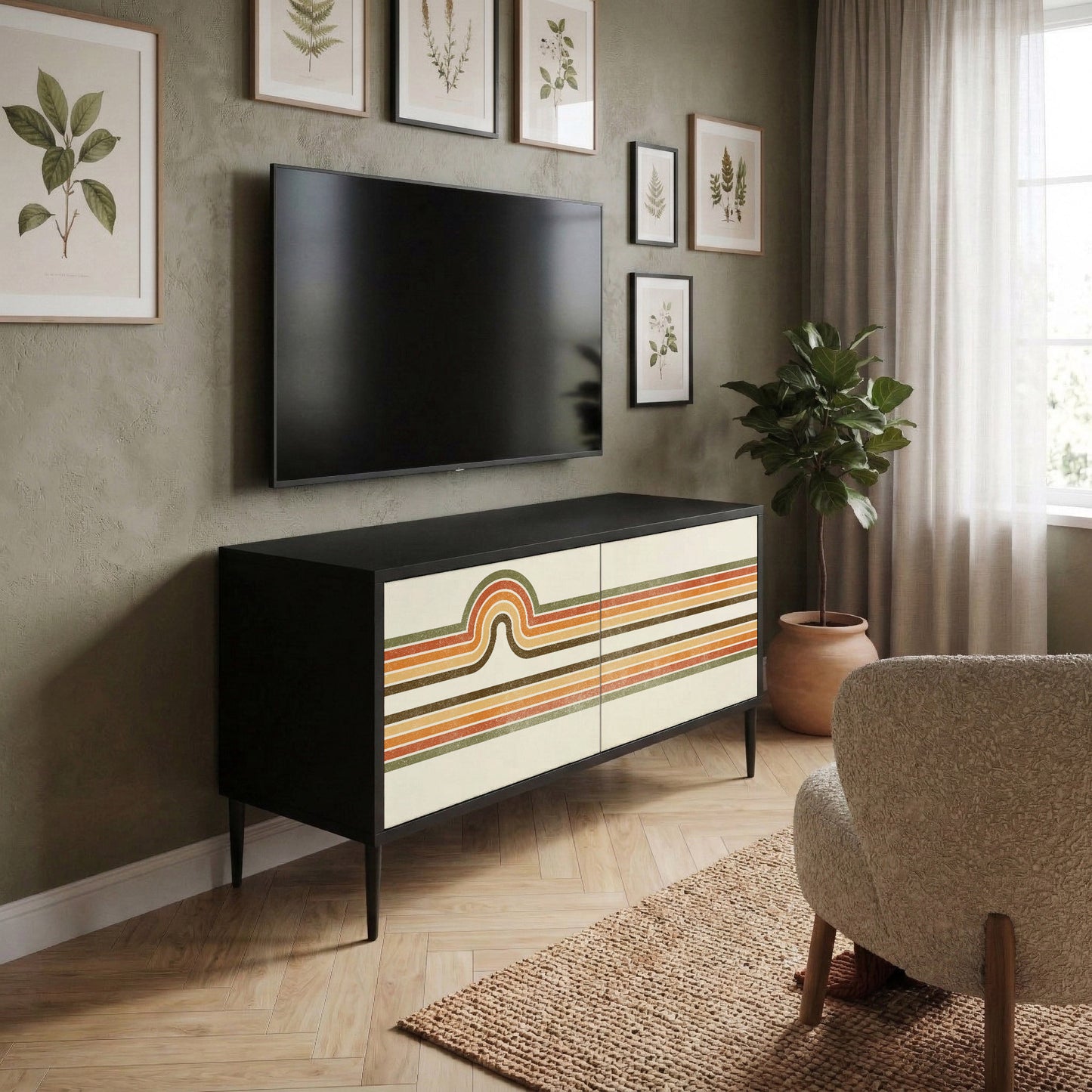 EXCEPTIONAL STREAM Kompaktní dvoudveřový TV stolek