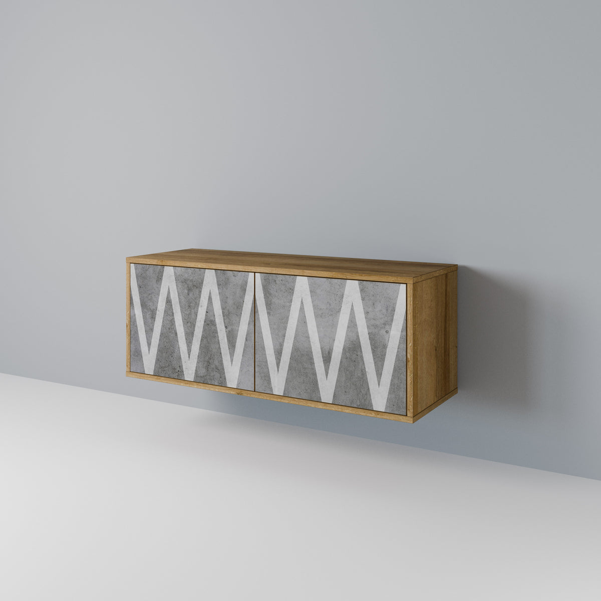 SOLID ZIG ZAG Kompaktní dvoudveřový TV stolek