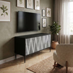 SOLID ZIG ZAG Kompaktní dvoudveřový TV stolek