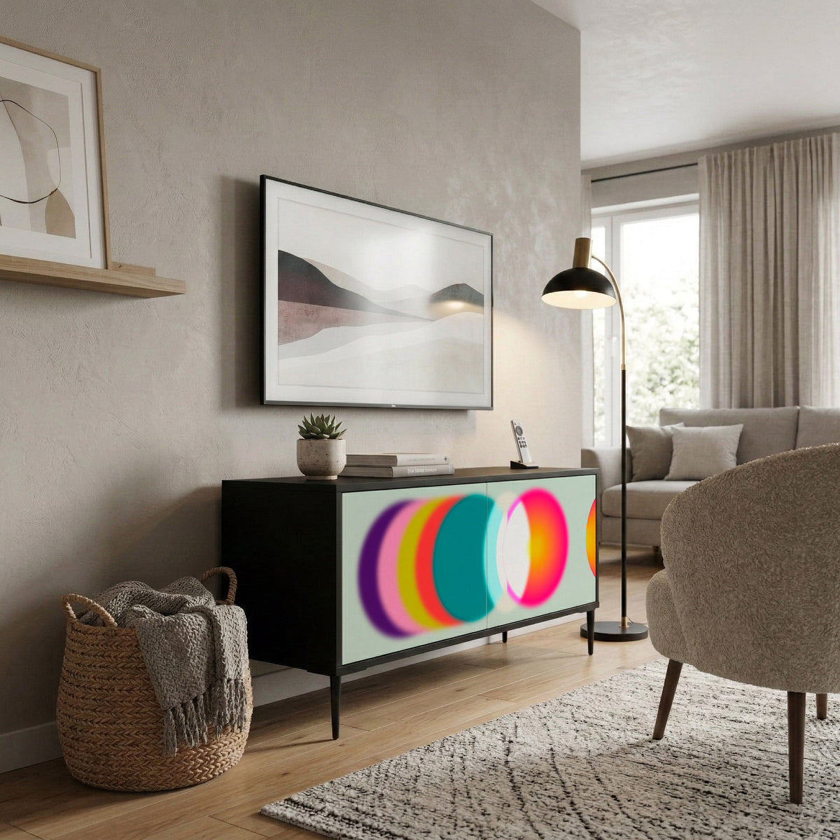 SYMPHONY OF COLORS Kompaktní dvoudveřový TV stolek