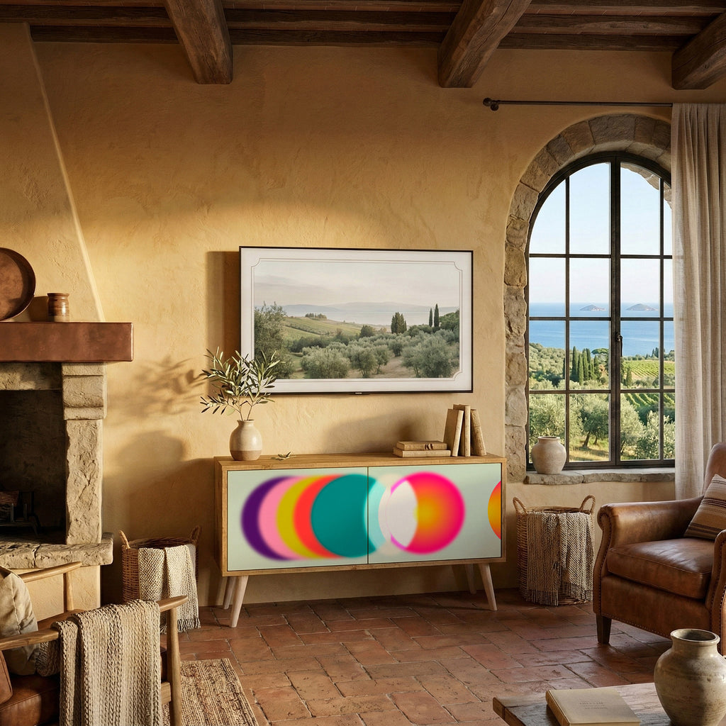 SYMPHONY OF COLORS Kompaktní dvoudveřový TV stolek