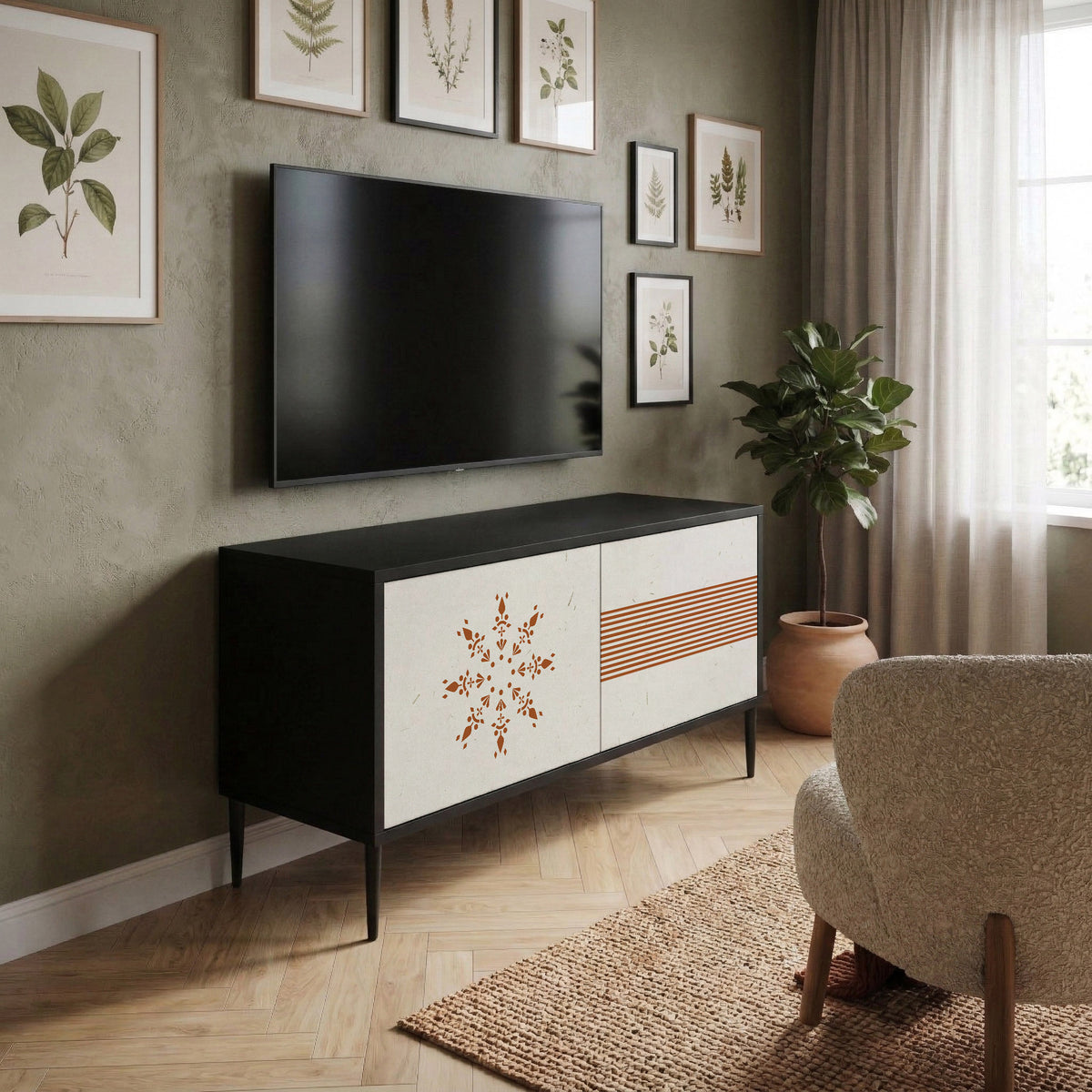 DAILY HARMONY Kompaktní dvoudveřový TV stolek