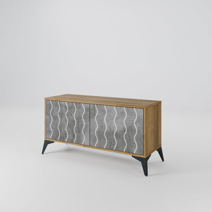 WAVES OF CONCRETE Kompaktní dvoudveřový TV stolek