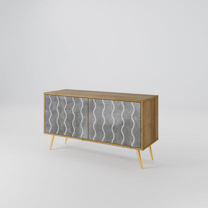 WAVES OF CONCRETE Kompaktní dvoudveřový TV stolek