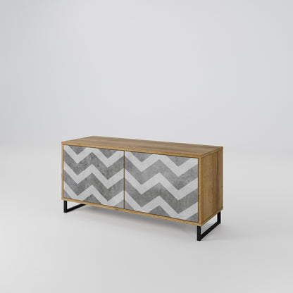 TOUGH ZIG ZAG Kompaktní dvoudveřový TV stolek