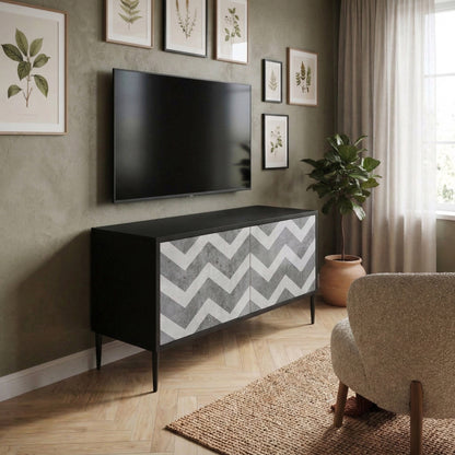 TOUGH ZIG ZAG Kompaktní dvoudveřový TV stolek