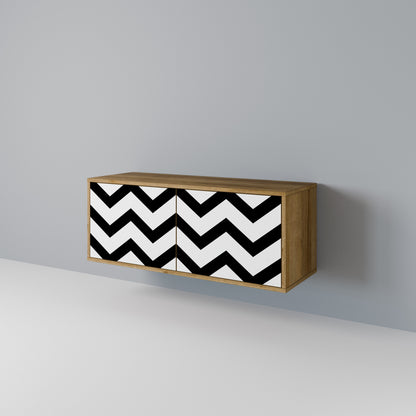 CLASSIC ZIG ZAG Kompaktní dvoudveřový TV stolek
