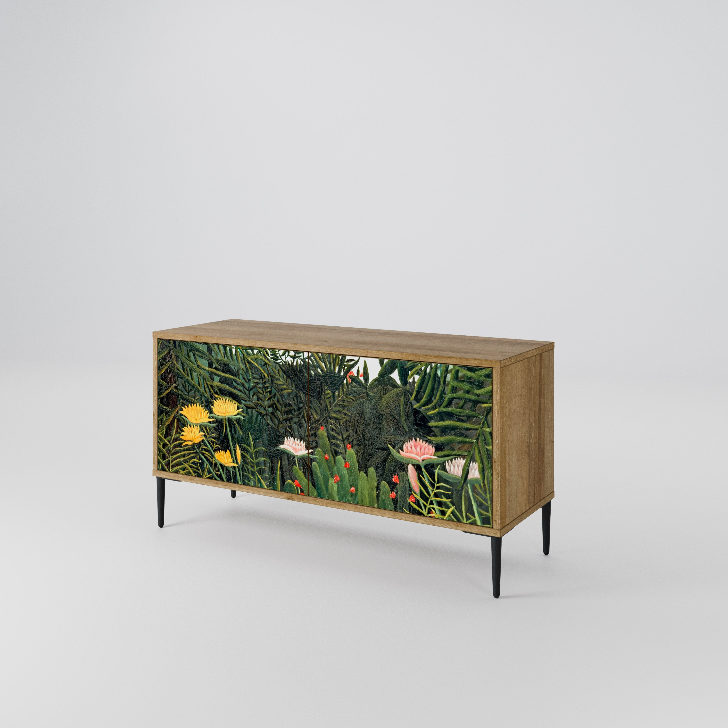 VIRGIN FOREST WITH SUNSET Compact 2-Door TV Cabinet