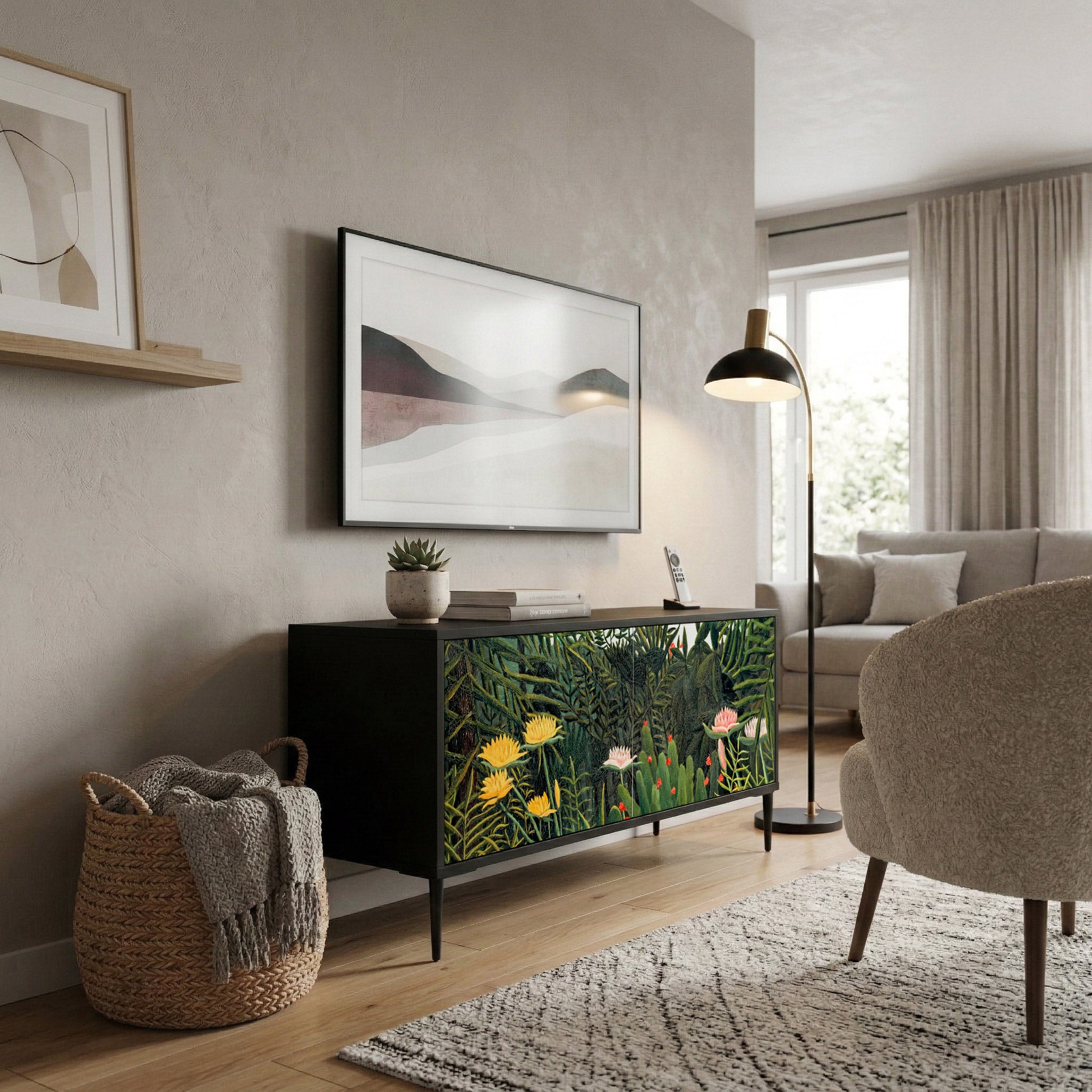VIRGIN FOREST WITH SUNSET Kompaktní dvoudveřový TV stolek