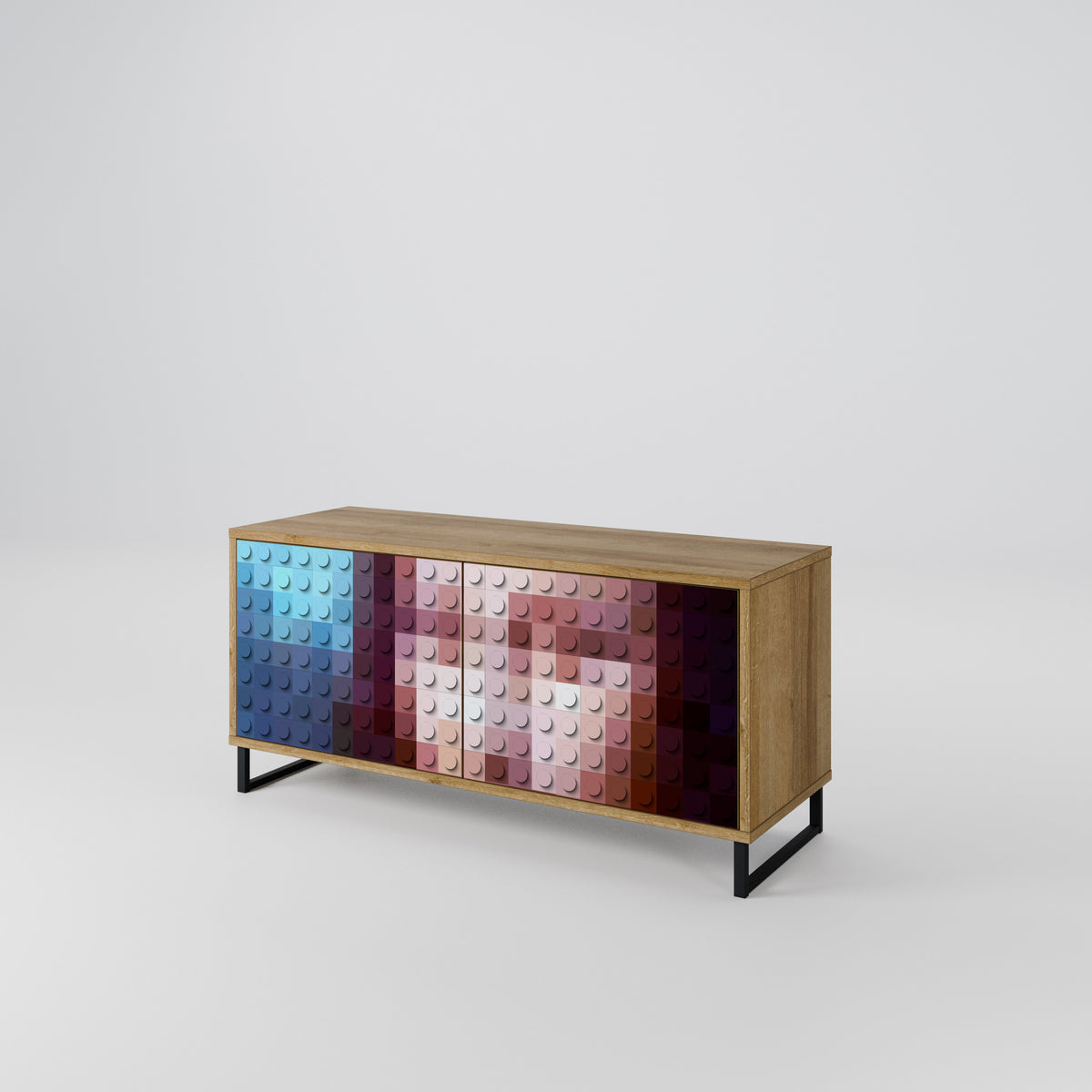 CONSTRUCTIVE ART Kompaktní dvoudveřový TV stolek