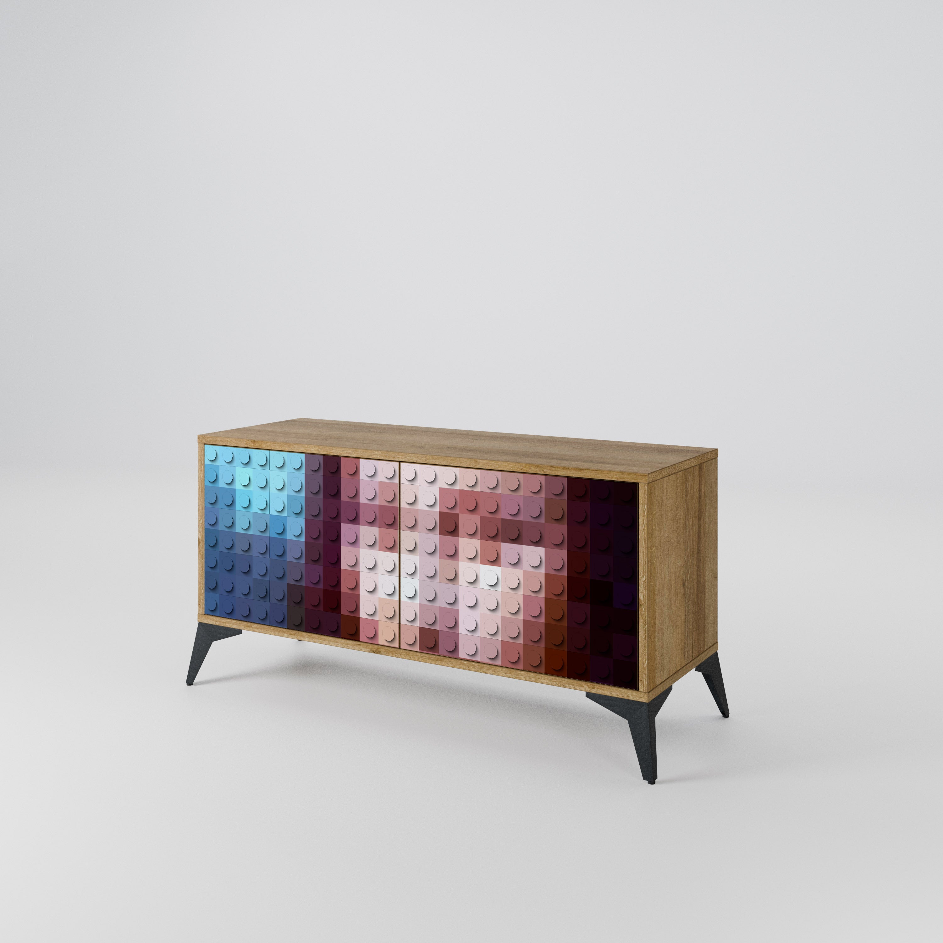 CONSTRUCTIVE ART Compact 2-Door TV Cabinet