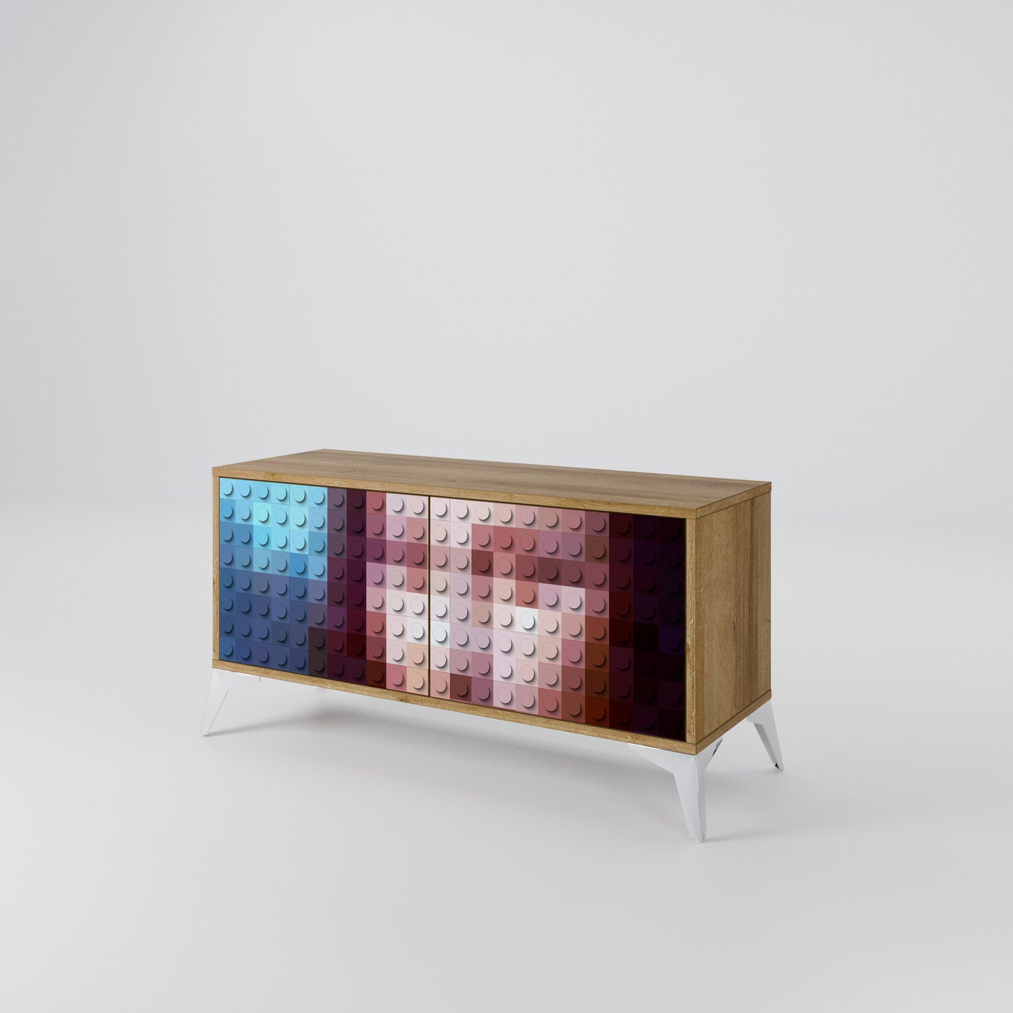CONSTRUCTIVE ART Kompaktní dvoudveřový TV stolek