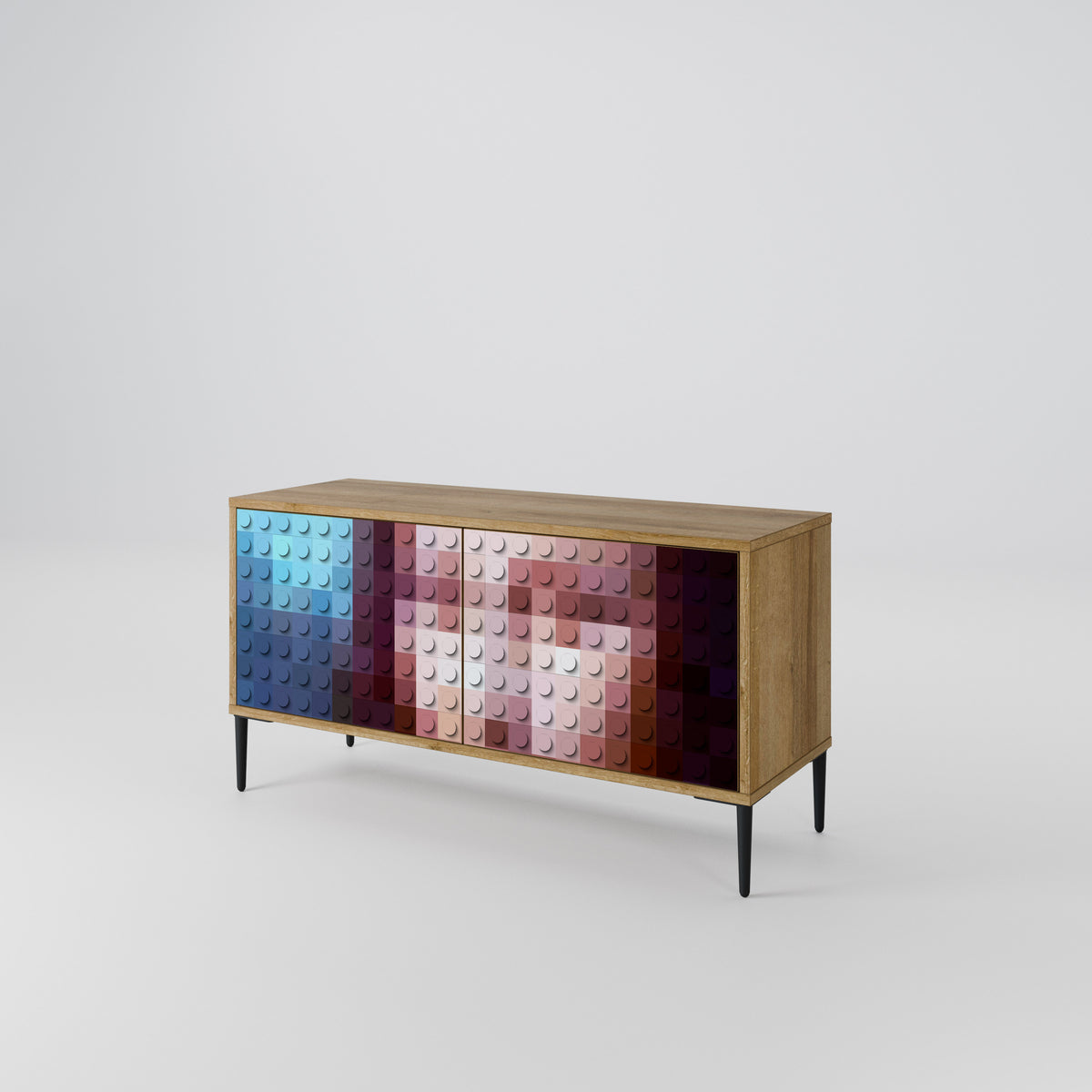 CONSTRUCTIVE ART Kompaktní dvoudveřový TV stolek