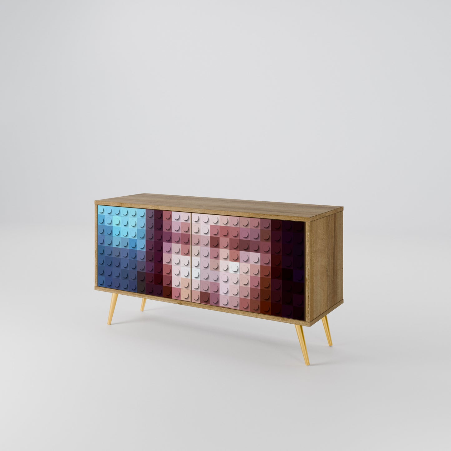 CONSTRUCTIVE ART Kompaktní dvoudveřový TV stolek
