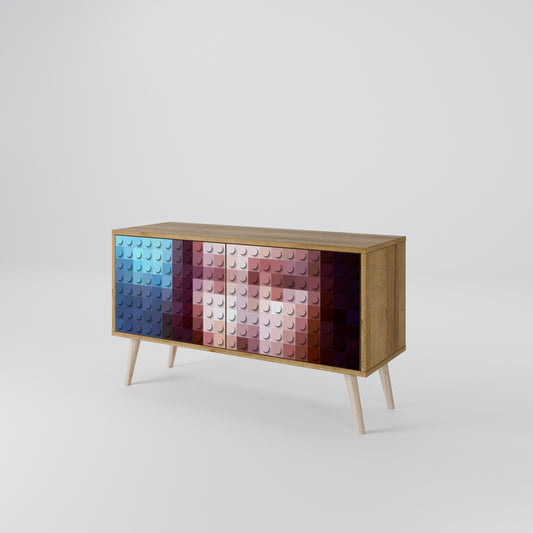 CONSTRUCTIVE ART Kompaktní dvoudveřový TV stolek