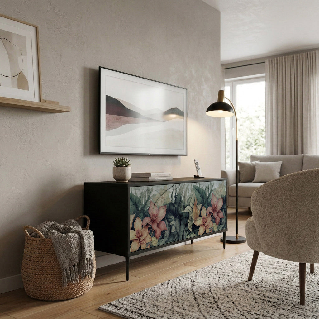 HEAVENLY BLOOM Kompaktní dvoudveřový TV stolek