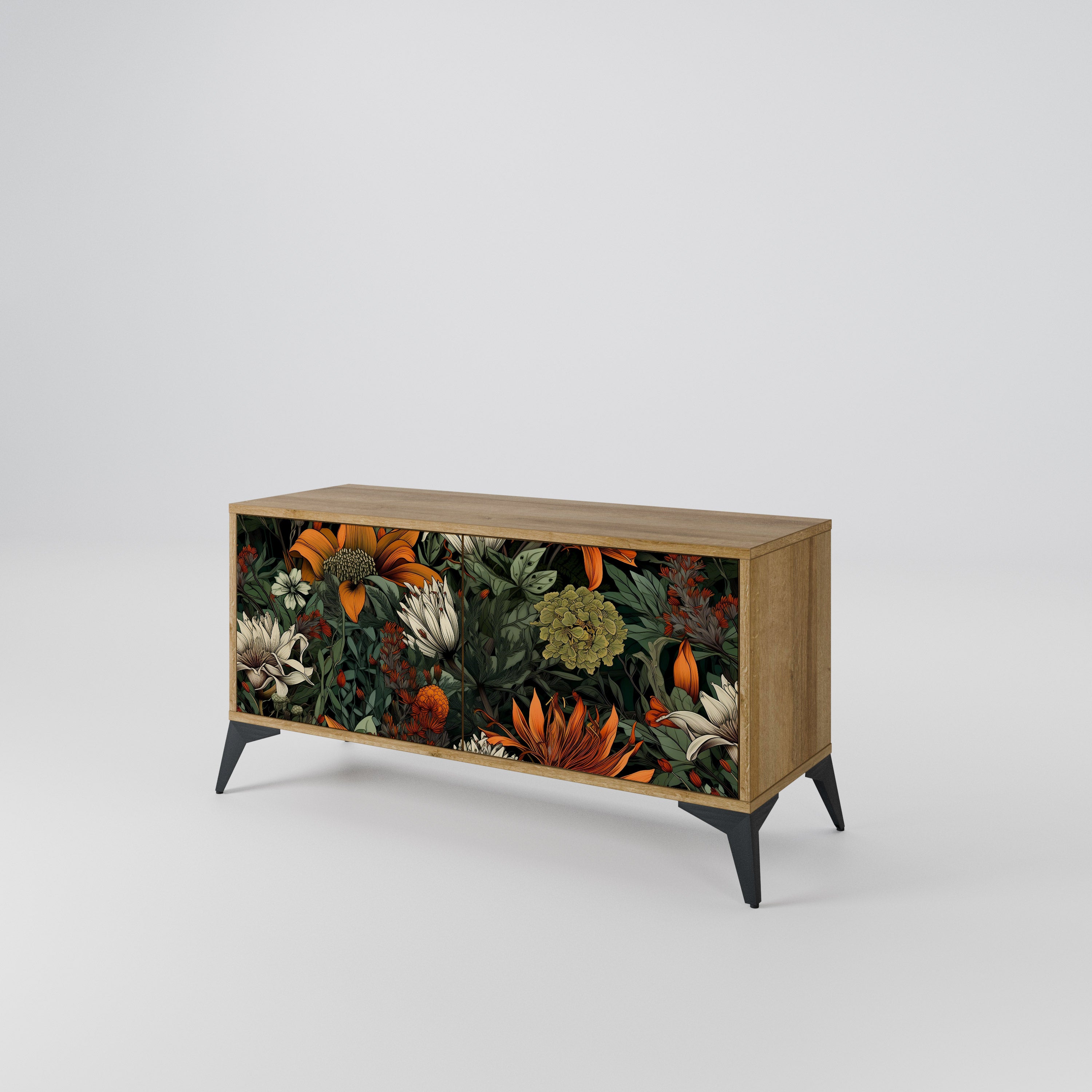 MIDNIGHT SPROUT Compact 2-Door TV Cabinet