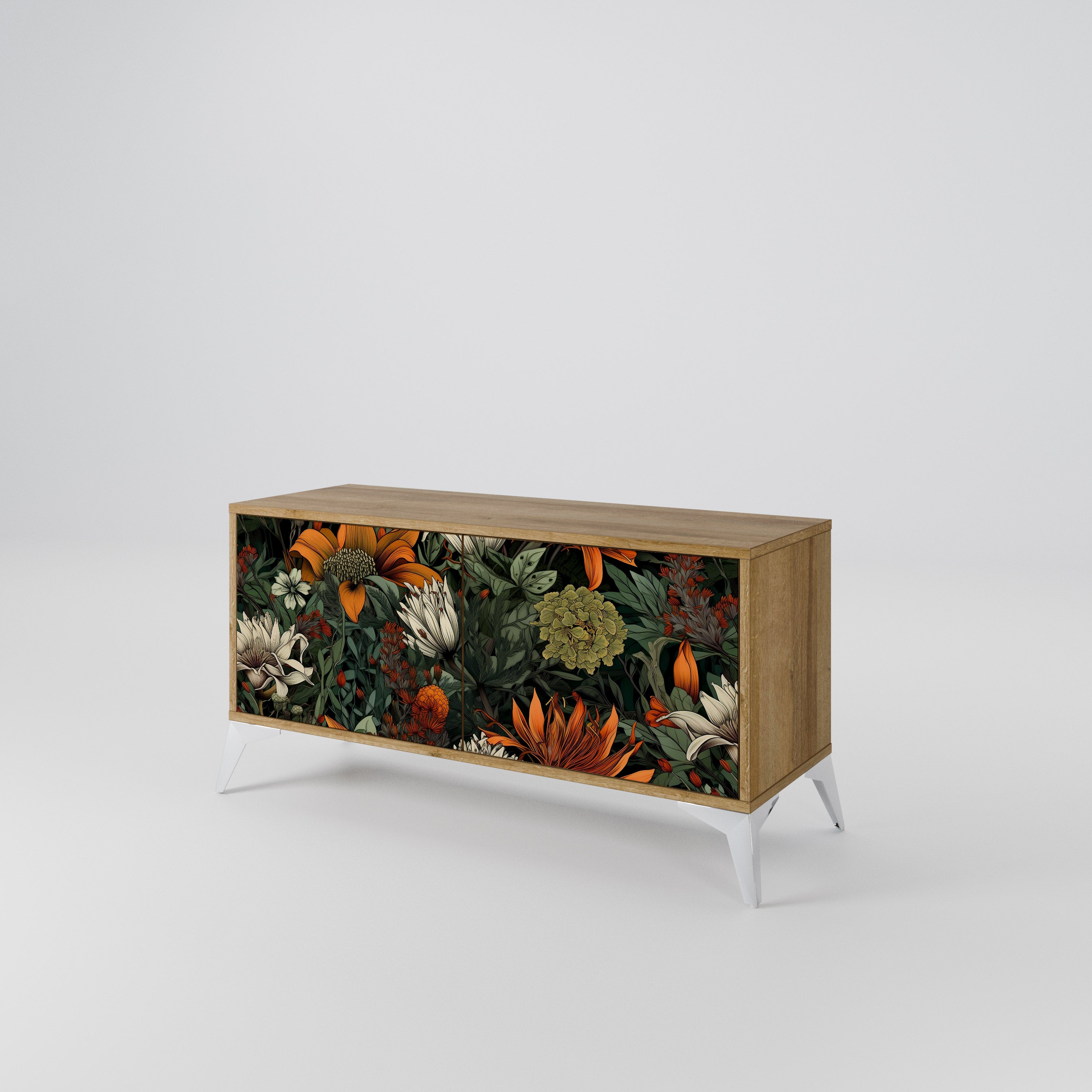 MIDNIGHT SPROUT Compact 2-Door TV Cabinet