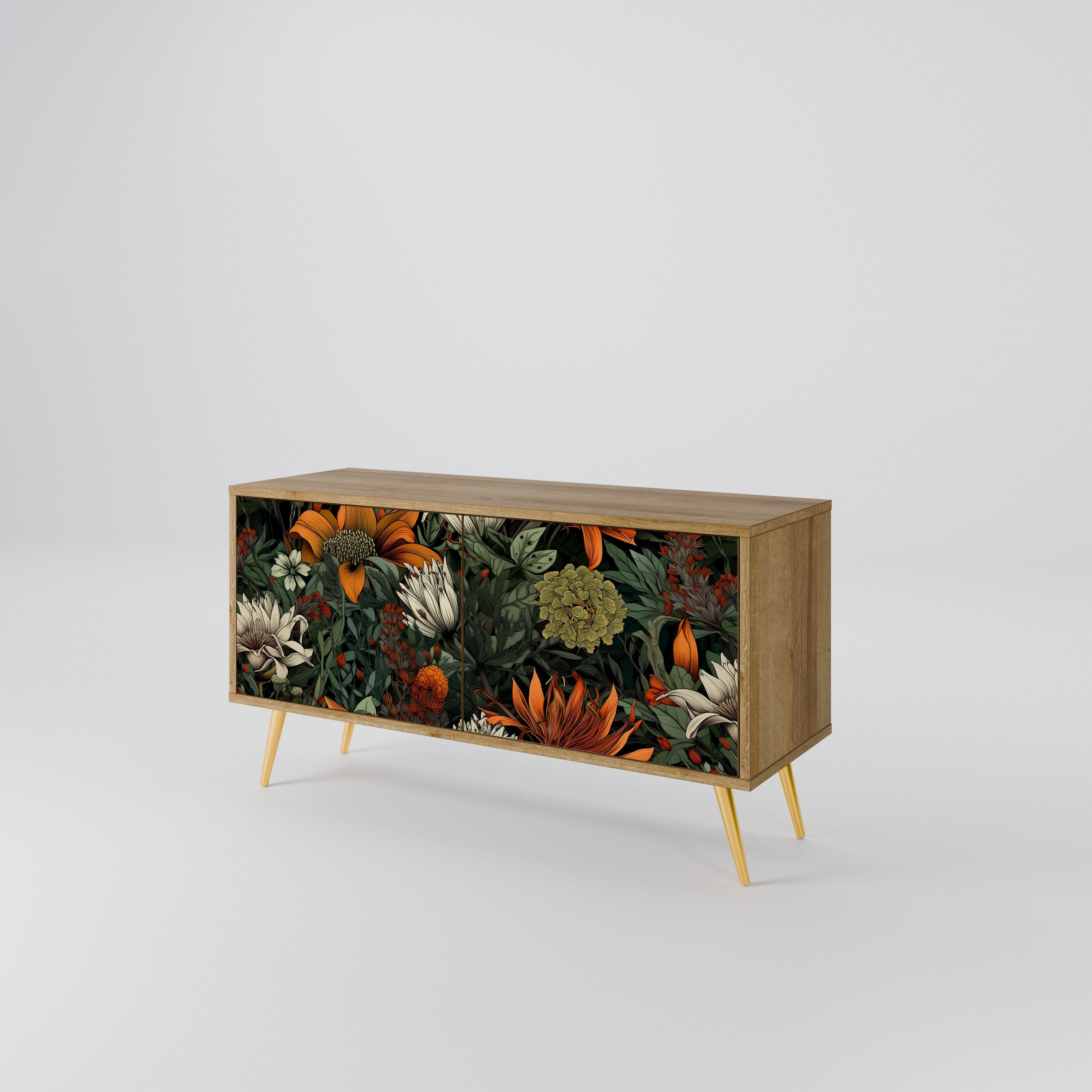 MIDNIGHT SPROUT Compact 2-Door TV Cabinet