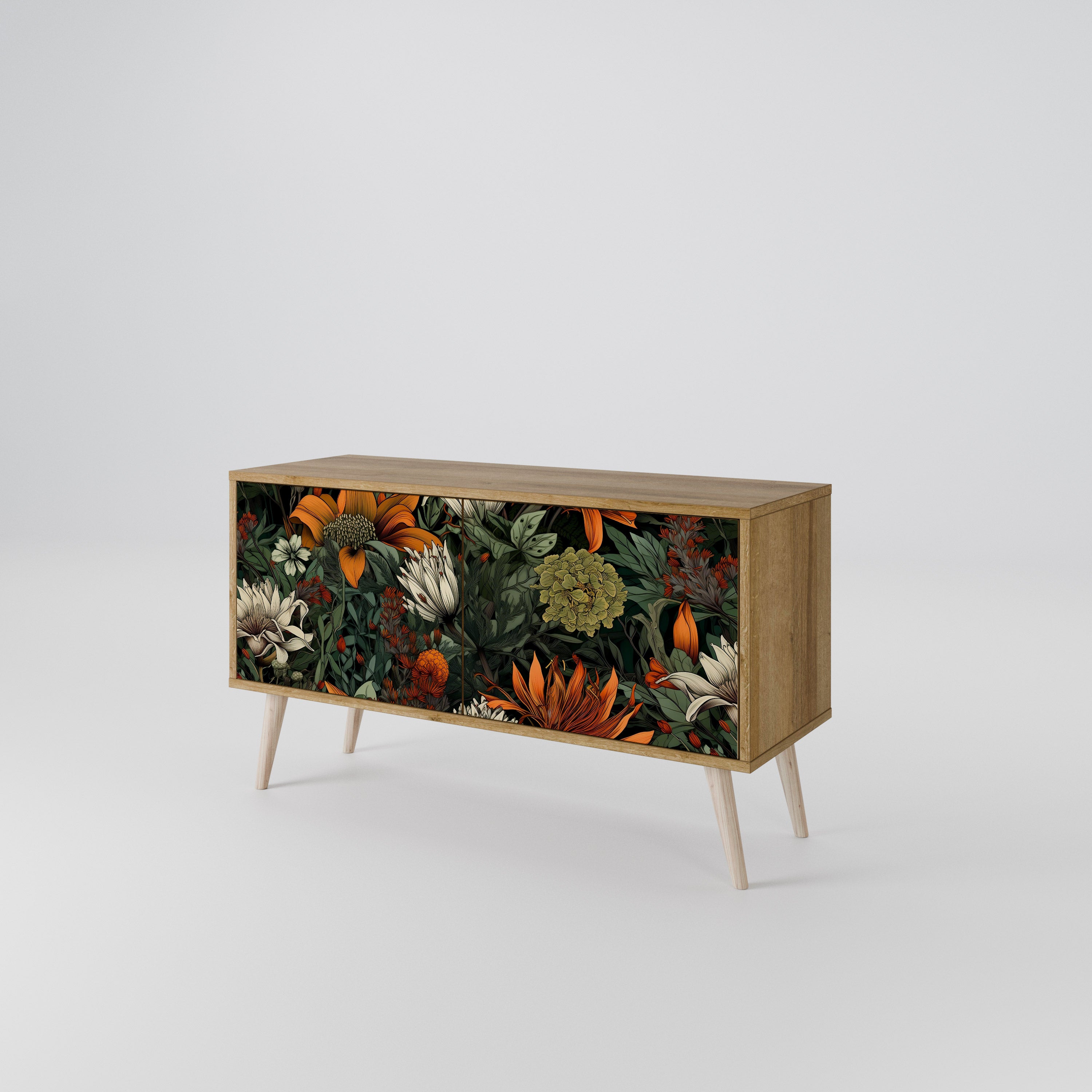 MIDNIGHT SPROUT Compact 2-Door TV Cabinet