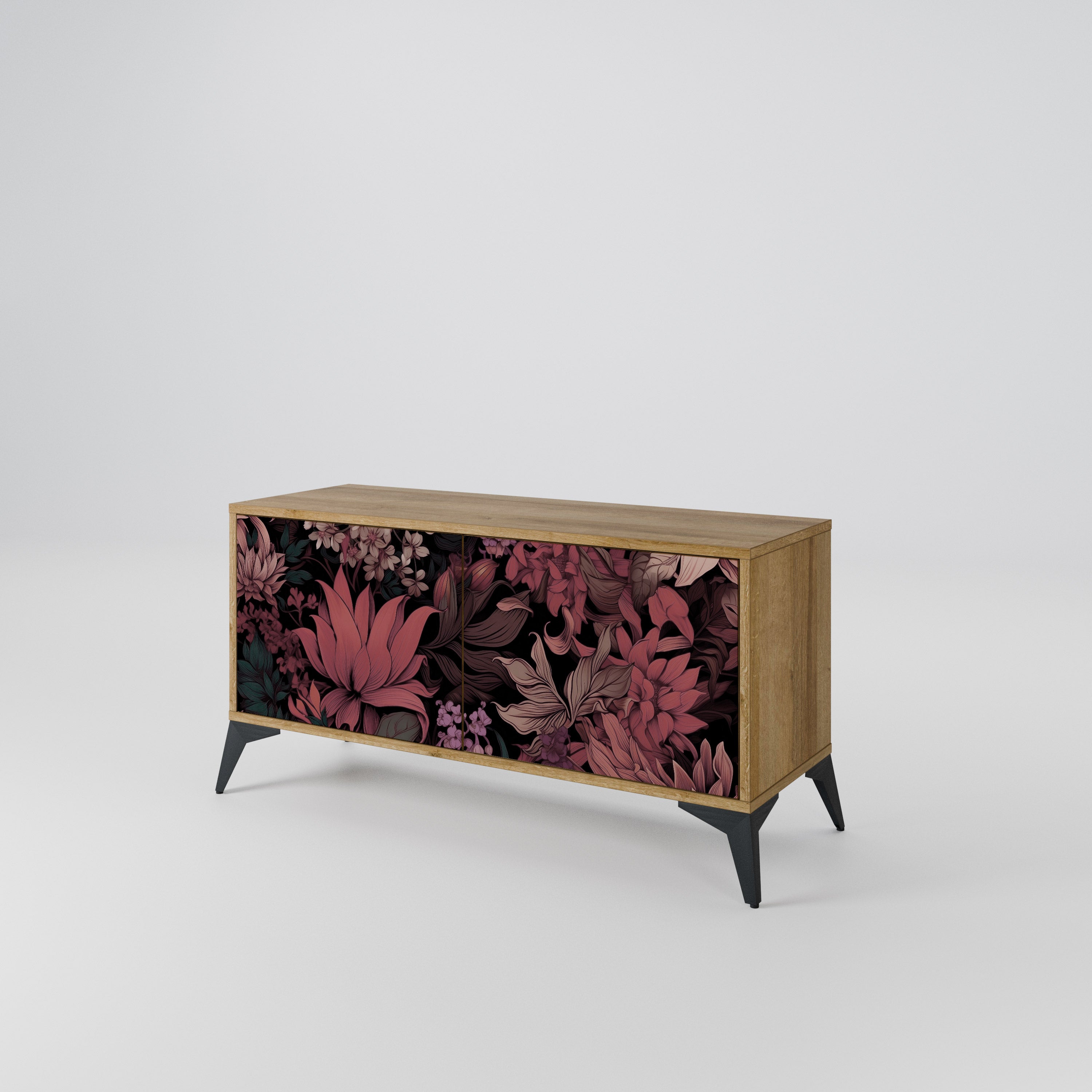 FLORAL WHISPER Compact 2-Door TV Cabinet