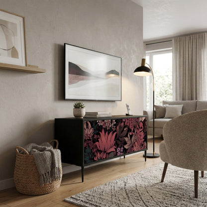 FLORAL WHISPER Kompaktní dvoudveřový TV stolek