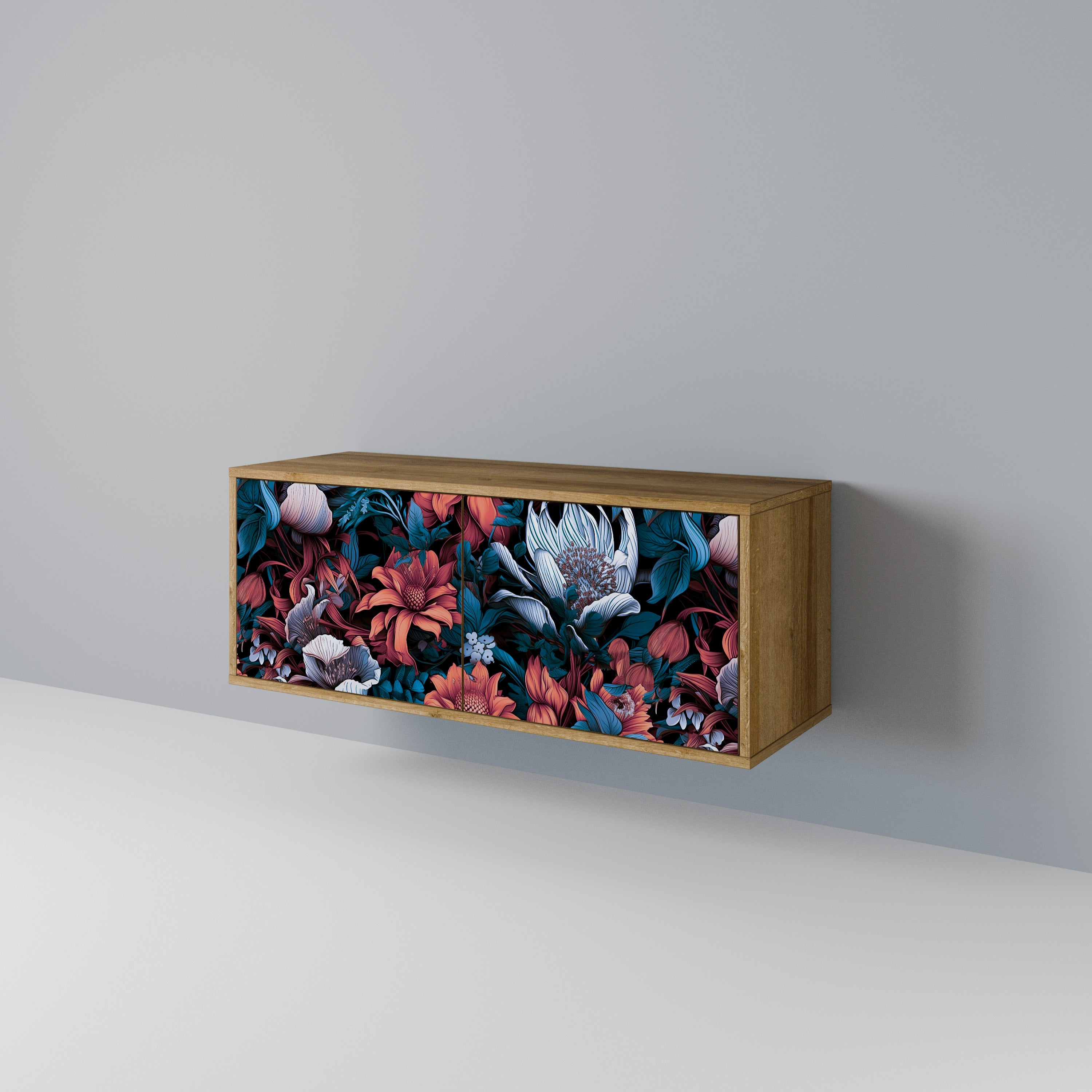 ETHEREAL BLOSSOMS Compact 2-Door TV Cabinet