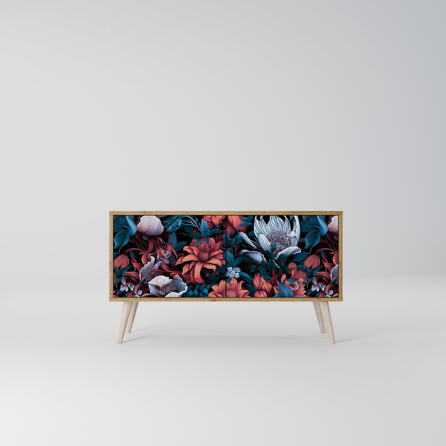 ETHEREAL BLOSSOMS Kompaktní dvoudveřový TV stolek