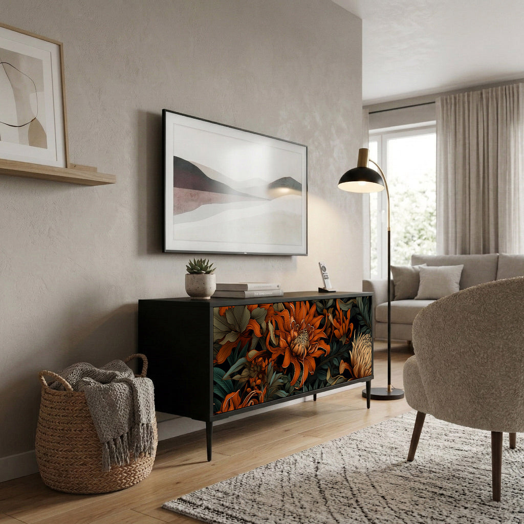 DAWN BLOOM Kompaktní dvoudveřový TV stolek