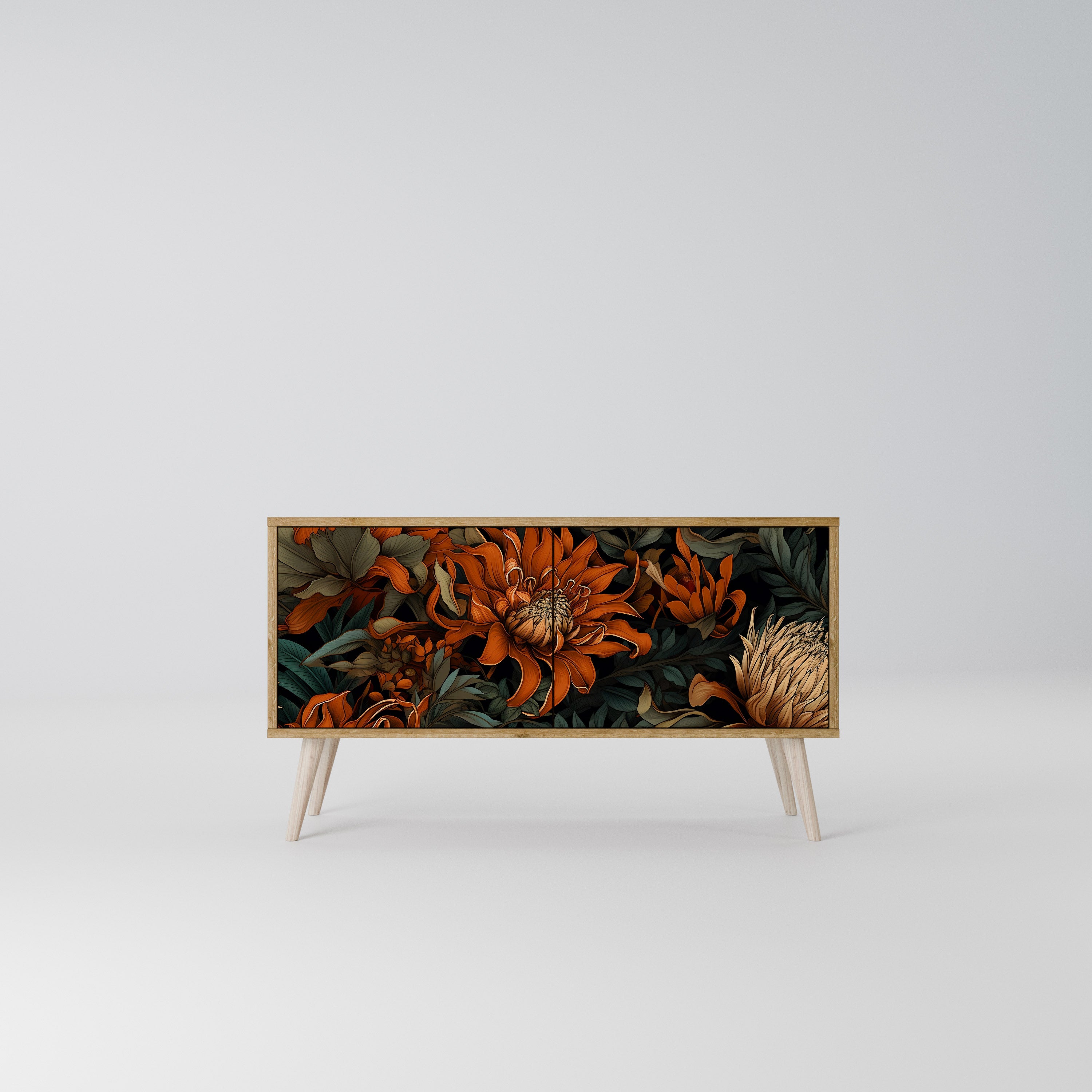 DAWN BLOOM Kompaktní dvoudveřový TV stolek