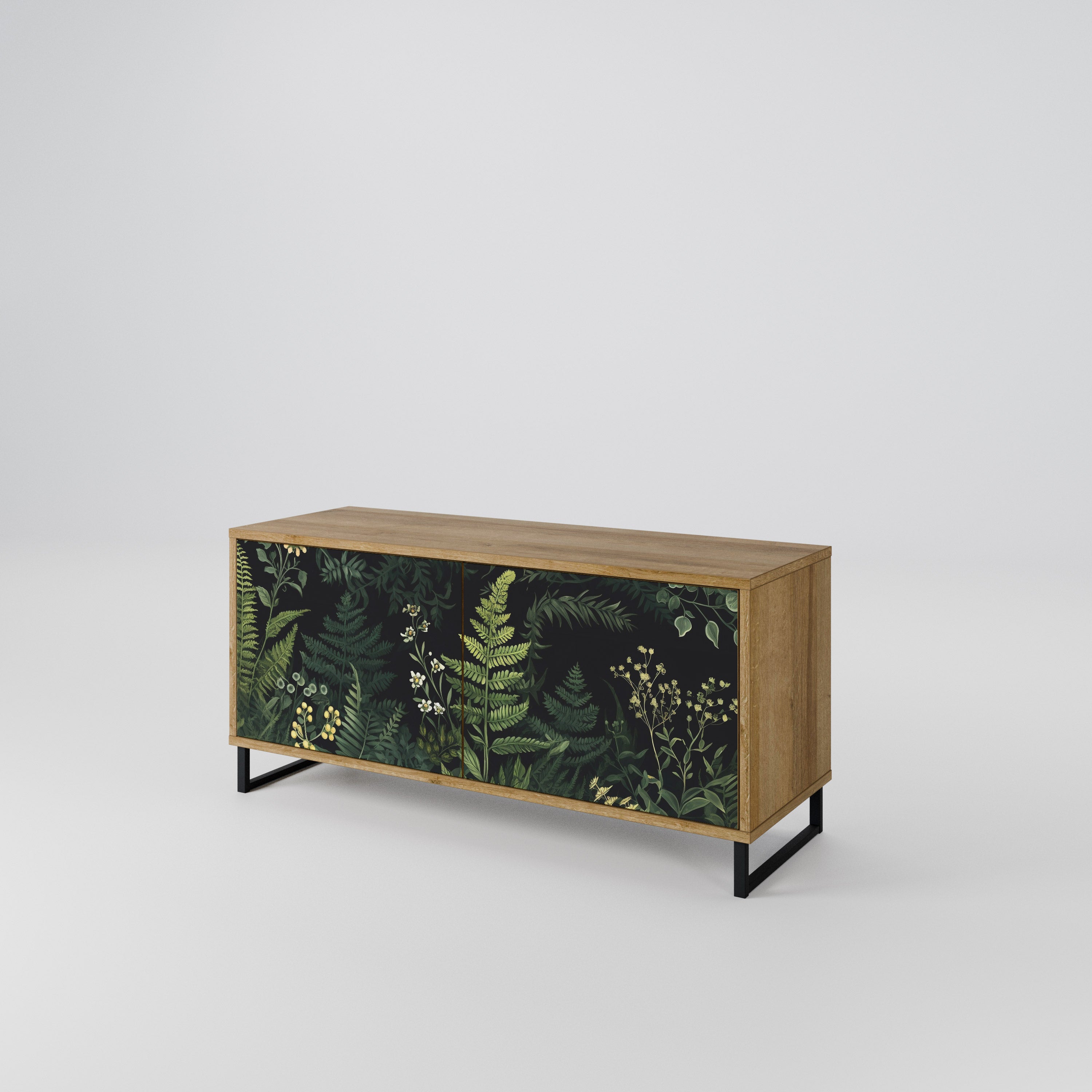 FERN FLOWERS Compact 2-Door TV Cabinet
