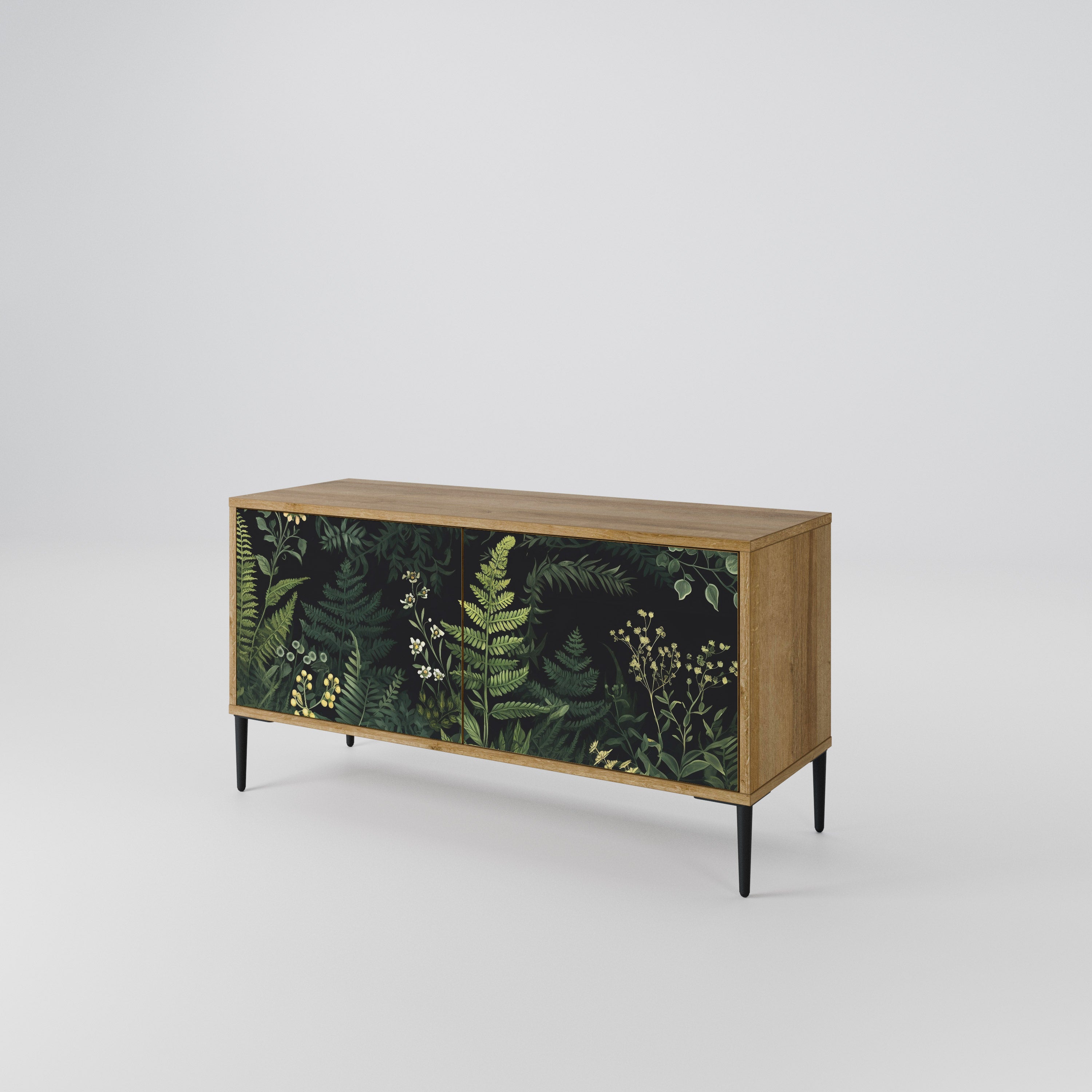 FERN FLOWERS Compact 2-Door TV Cabinet
