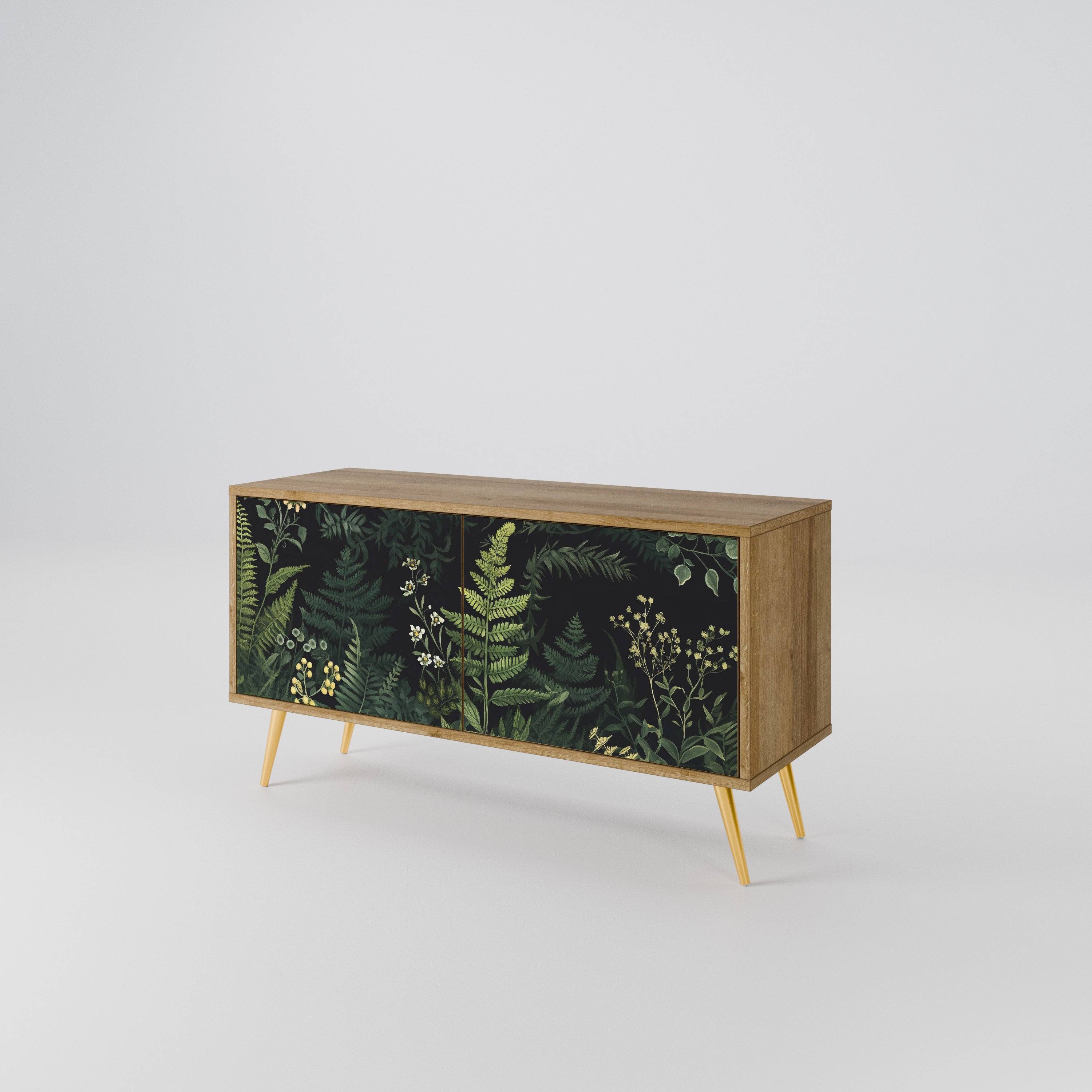 FERN FLOWERS Compact 2-Door TV Cabinet