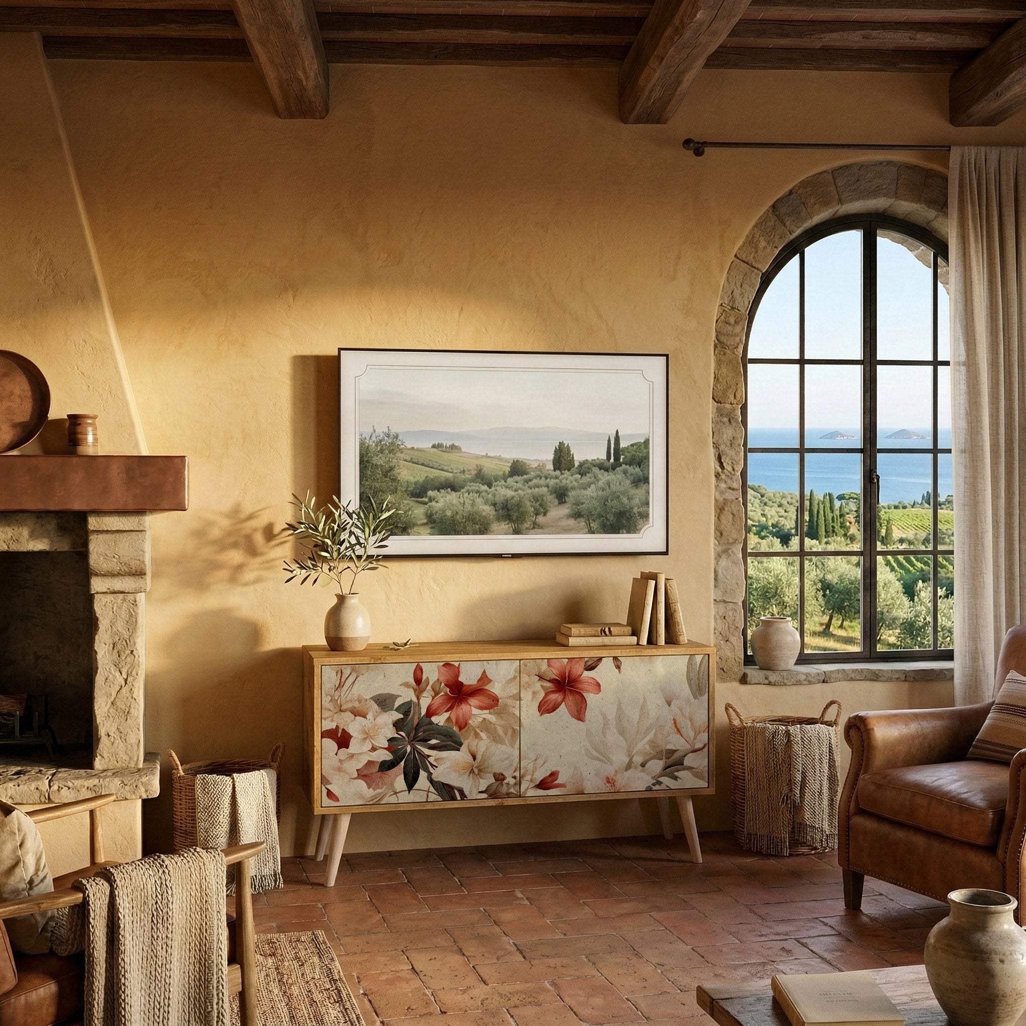 PETAL HARMONY Kompaktní dvoudveřový TV stolek