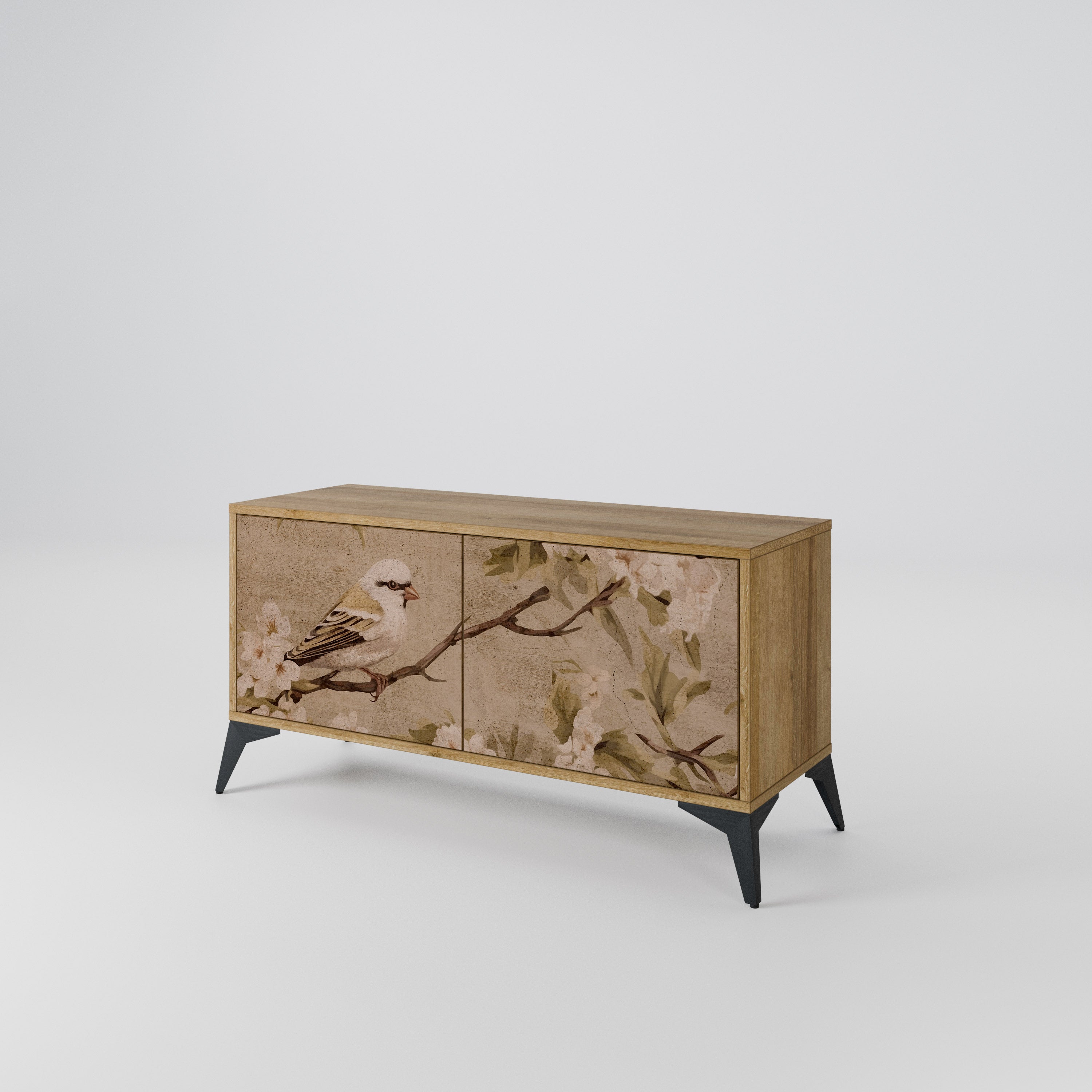 PETAL DISTINGUISH Compact 2-Door TV Cabinet