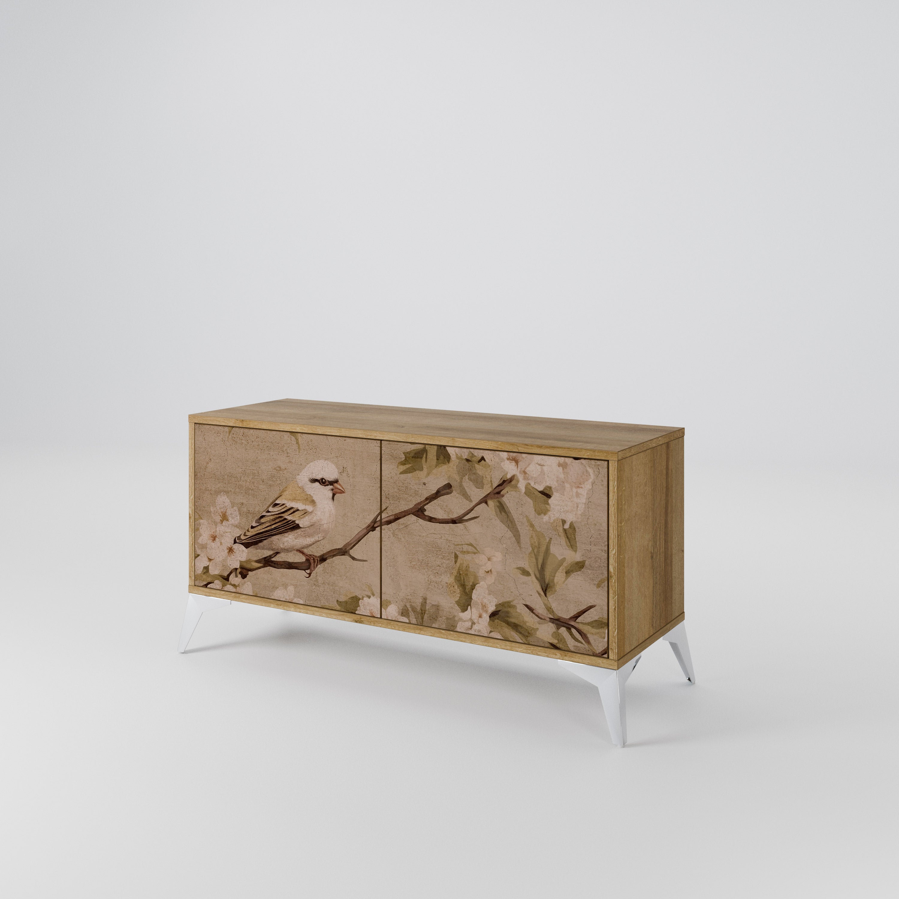 PETAL DISTINGUISH Compact 2-Door TV Cabinet