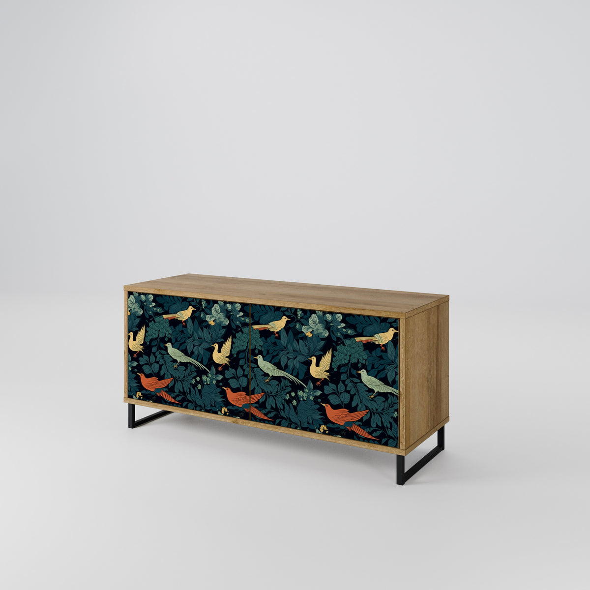 FOWL ORNAMENT Kompaktní dvoudveřový TV stolek