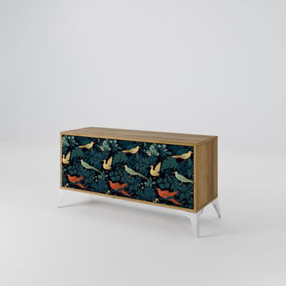 FOWL ORNAMENT Kompaktní dvoudveřový TV stolek