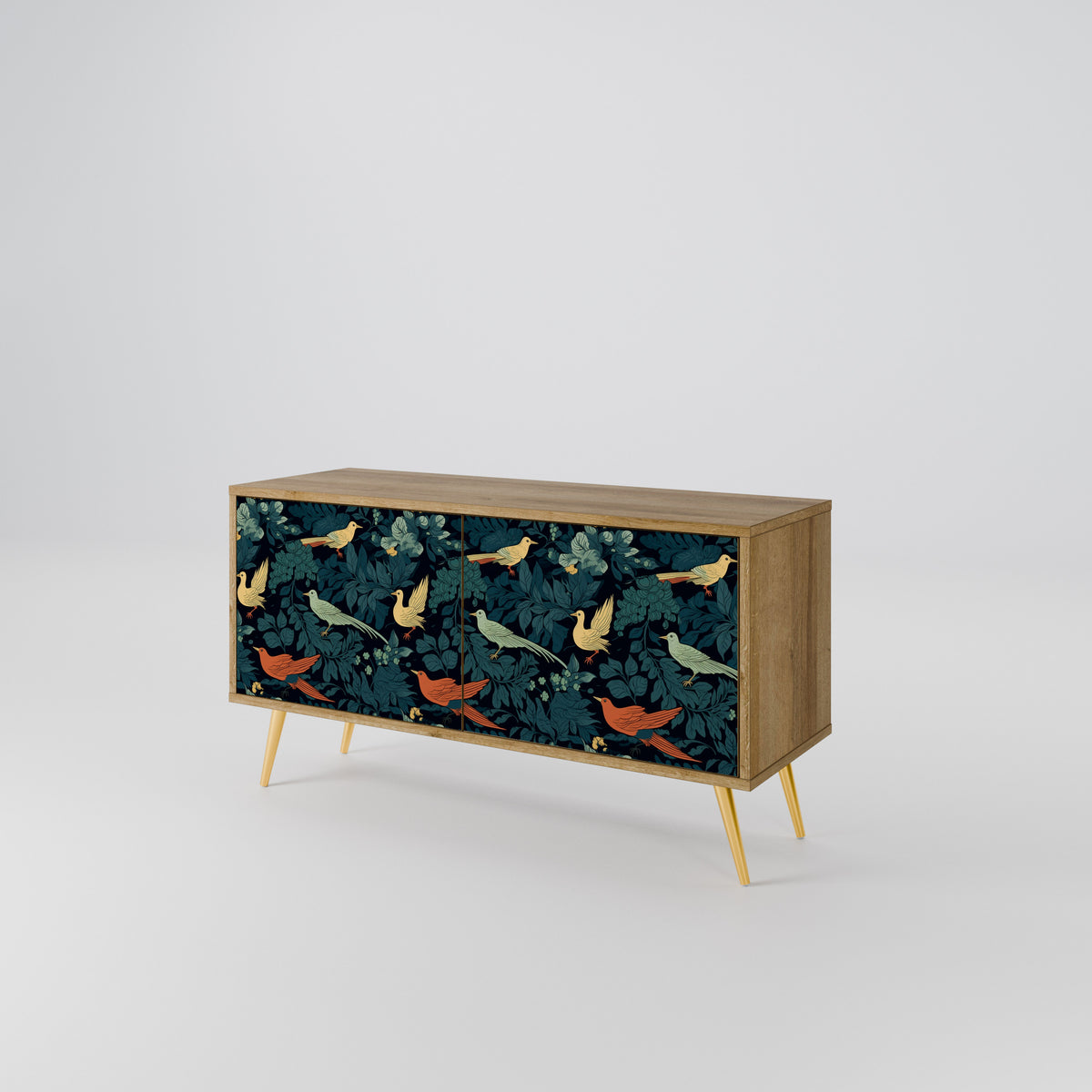 FOWL ORNAMENT Kompaktní dvoudveřový TV stolek