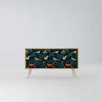 FOWL ORNAMENT Kompaktní dvoudveřový TV stolek