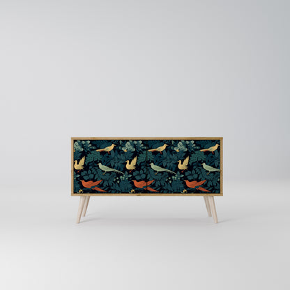FOWL ORNAMENT Kompaktní dvoudveřový TV stolek