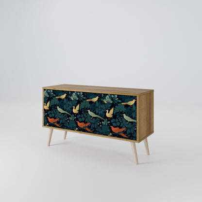 FOWL ORNAMENT Kompaktní dvoudveřový TV stolek