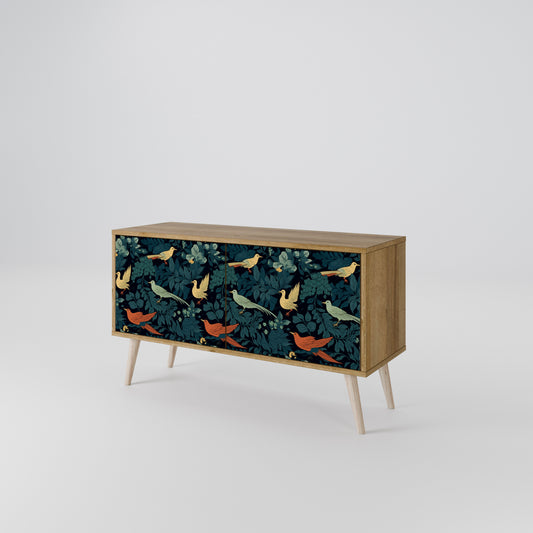FOWL ORNAMENT Kompaktní dvoudveřový TV stolek
