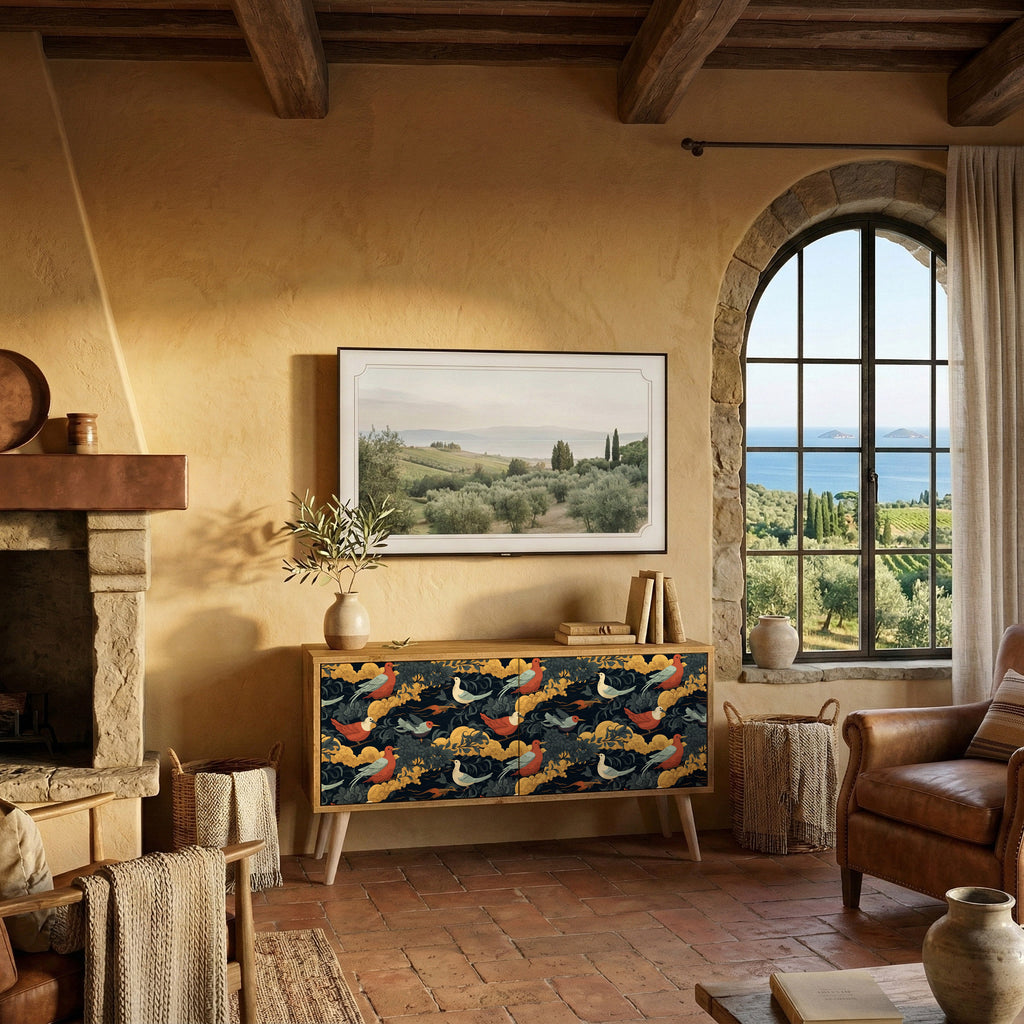 FOWLY DAZE Kompaktní dvoudveřový TV stolek