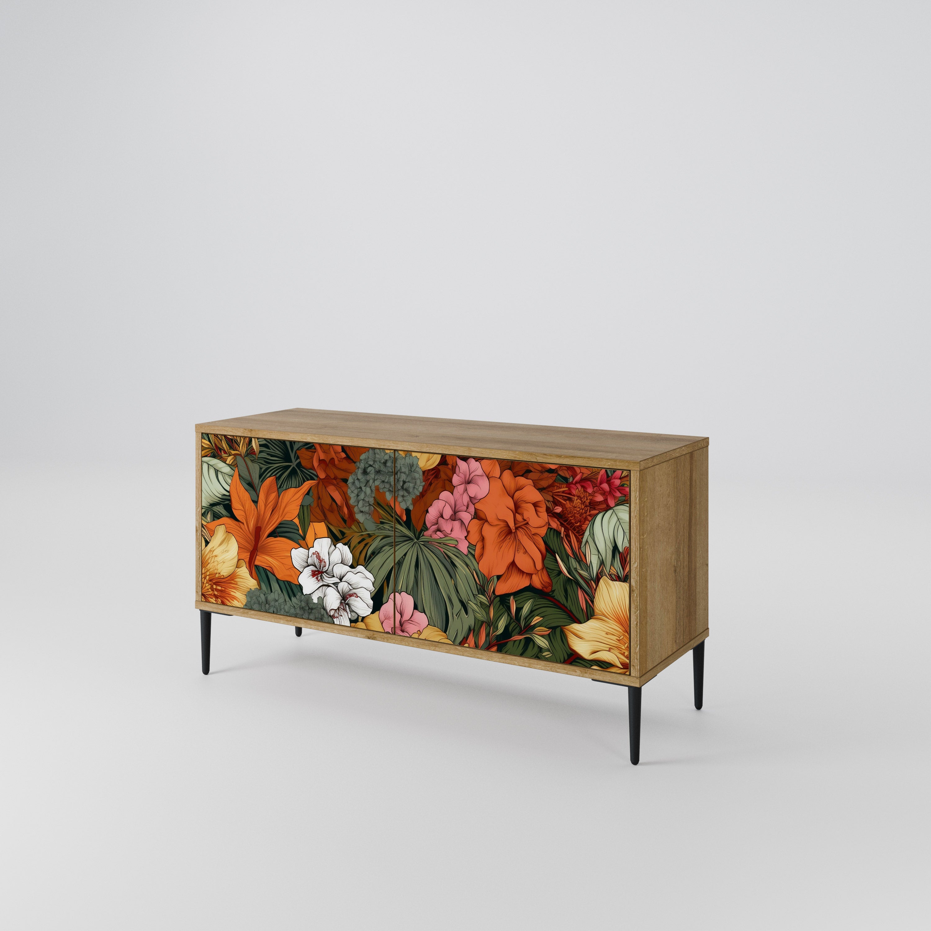 RADIANT FLORA Compact 2-Door TV Cabinet