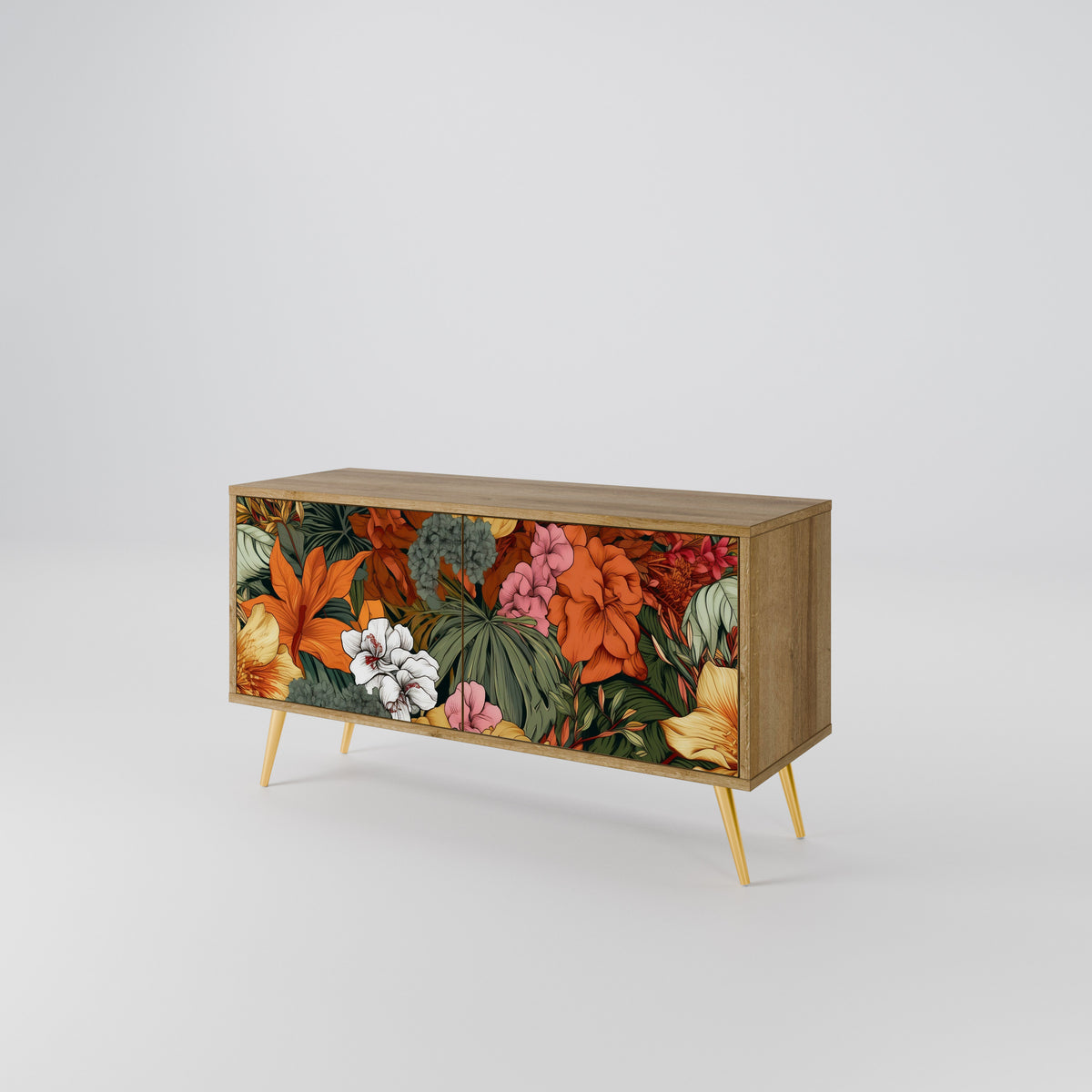 RADIANT FLORA Kompaktní dvoudveřový TV stolek
