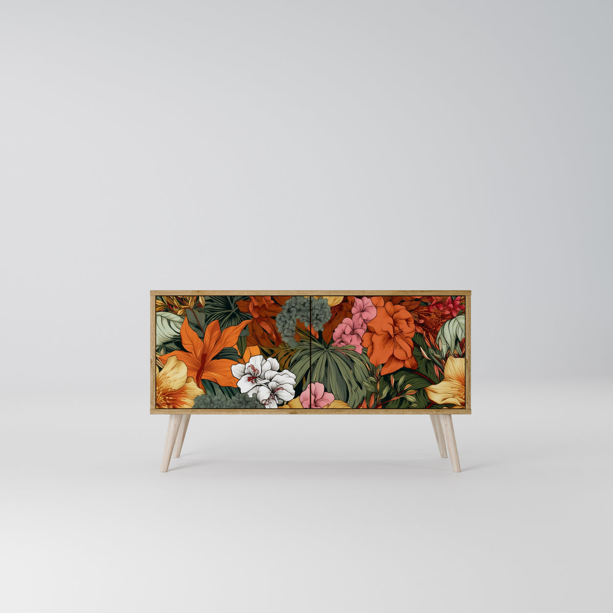 RADIANT FLORA Kompaktní dvoudveřový TV stolek