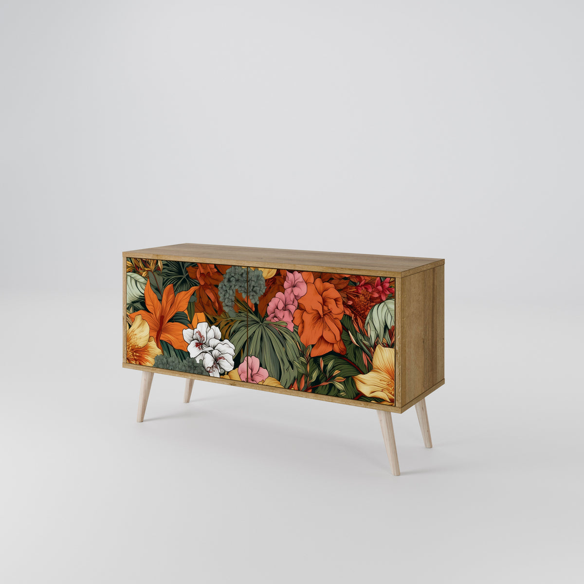 RADIANT FLORA Kompaktní dvoudveřový TV stolek